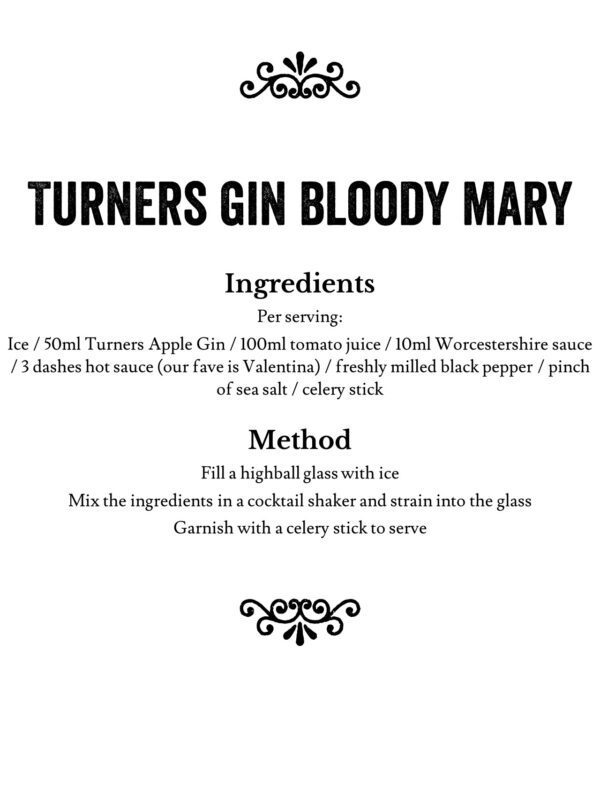 Turners Gin Bloody Mary cocktail recipe